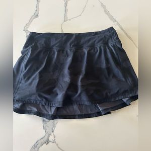 Lululemon Black Camo Tennis Skirt 6